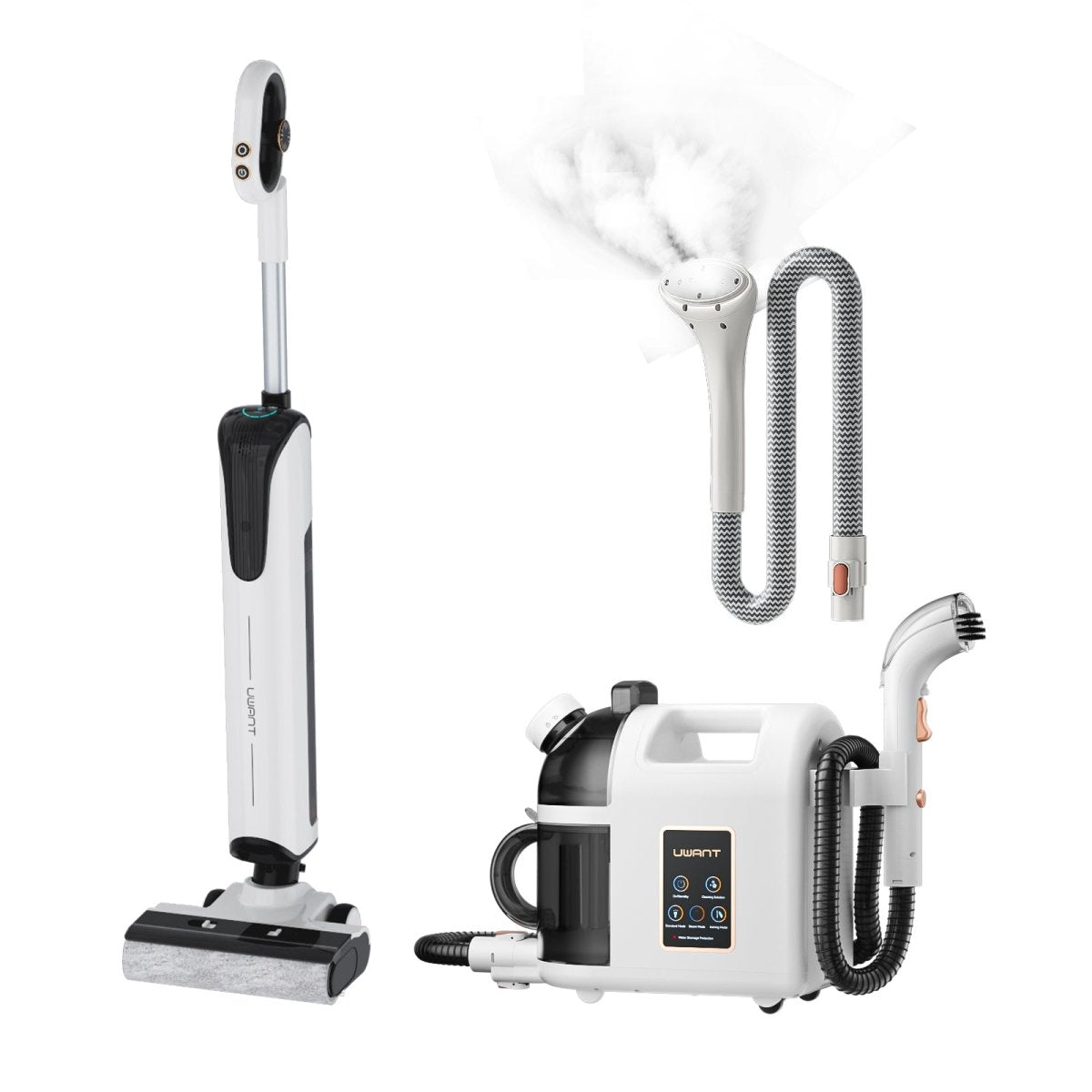 UWANT EuropeCombo - D100 Wet And Dry Vacuum Cleaner x B200 Steam Cleaner with SteamerWet and Dry Vaccum Cleaners