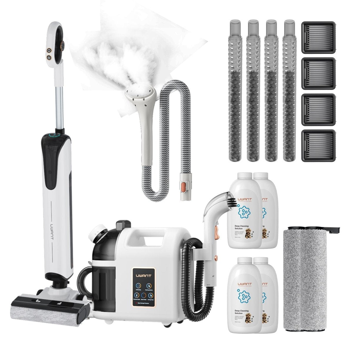 UWANT EuropeCombo - D100 Wet And Dry Vacuum Cleaner x B200 Steam Cleaner with SteamerWet and Dry Vaccum Cleaners