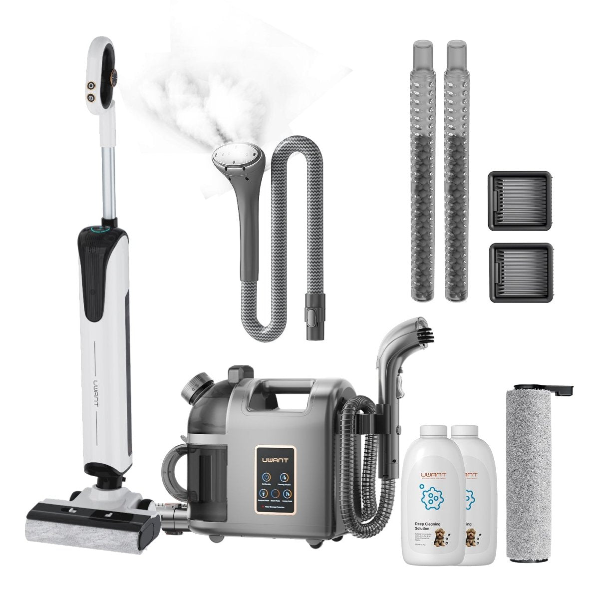 UWANT EuropeCombo - D100 Wet And Dry Vacuum Cleaner x B200 Steam Cleaner with SteamerWet and Dry Vaccum Cleaners