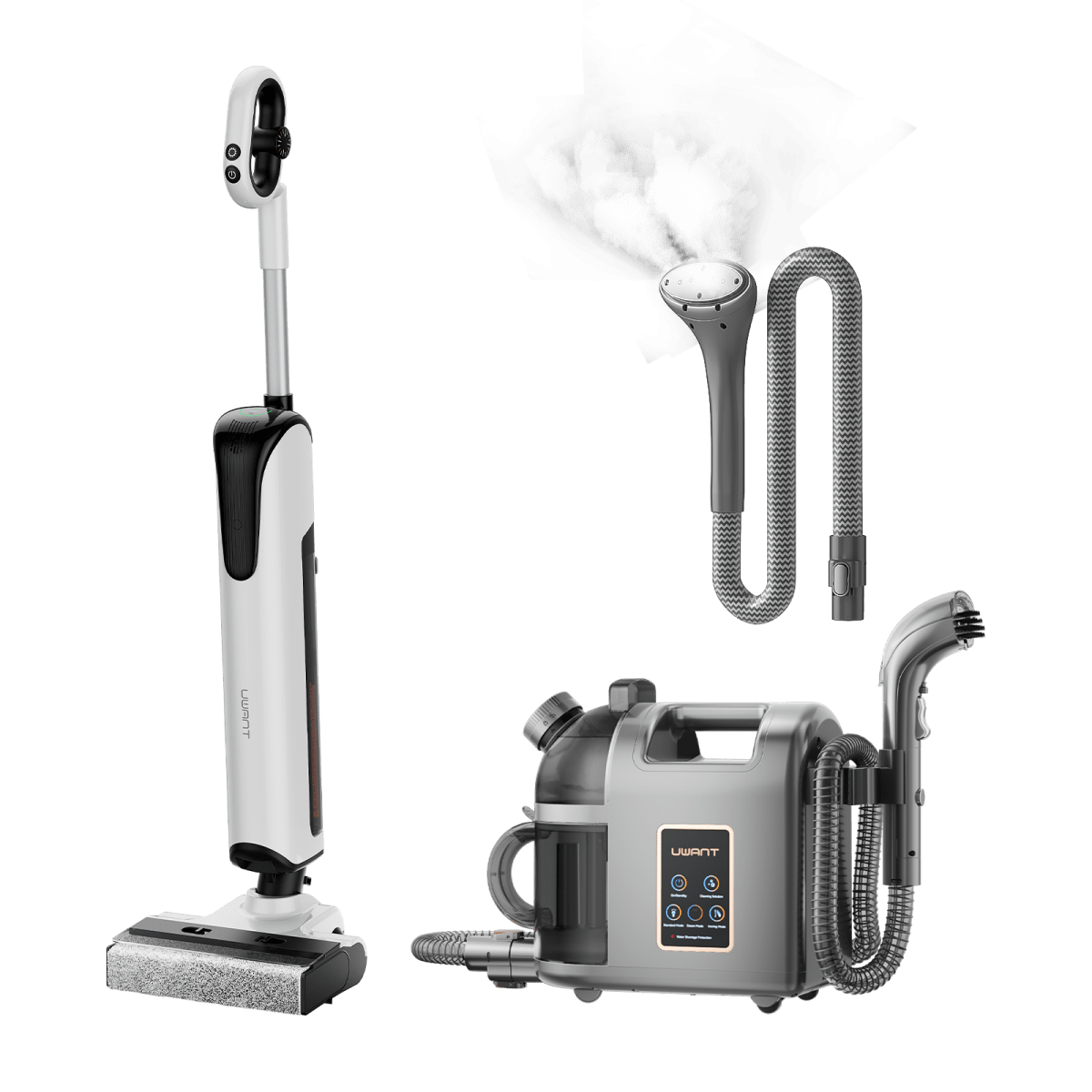 UWANT EUCombo - D700 Wet And Dry Vacuum Cleaner x B200 Steam Cleaner with Steamer