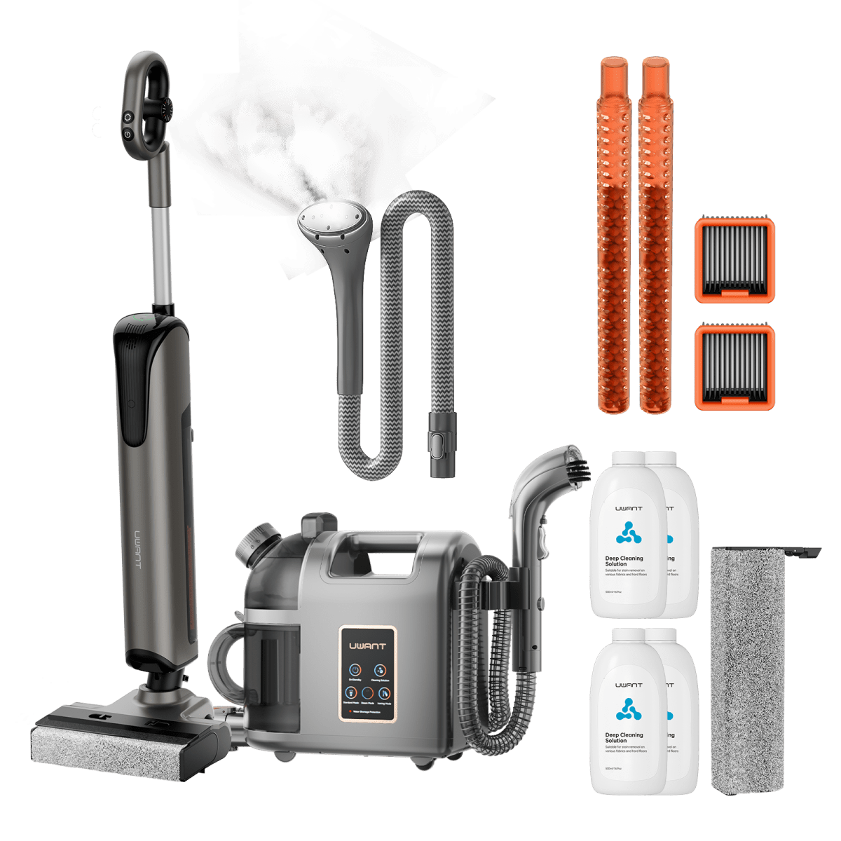 UWANT EUCombo - D700 Wet And Dry Vacuum Cleaner x B200 Steam Cleaner with Steamer
