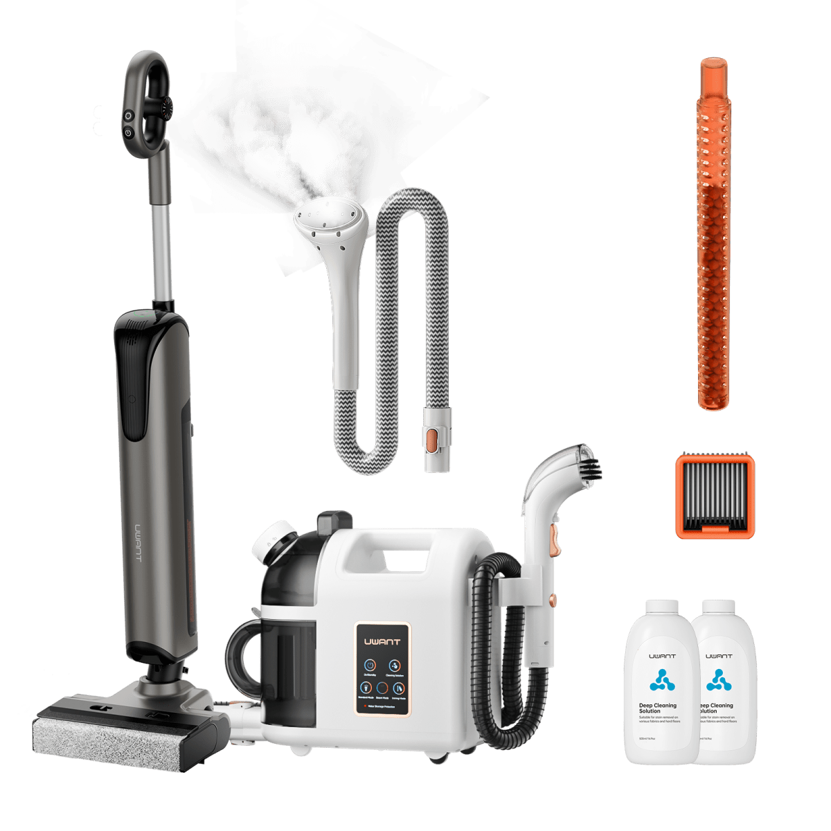 UWANT EUCombo - D700 Wet And Dry Vacuum Cleaner x B200 Steam Cleaner with Steamer