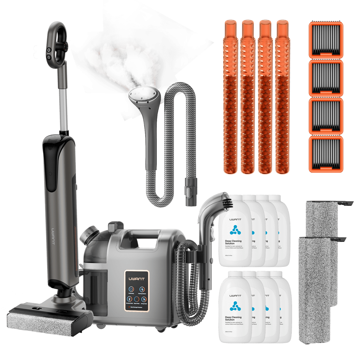 UWANT EUCombo - D700 Wet And Dry Vacuum Cleaner x B200 Steam Cleaner with Steamer