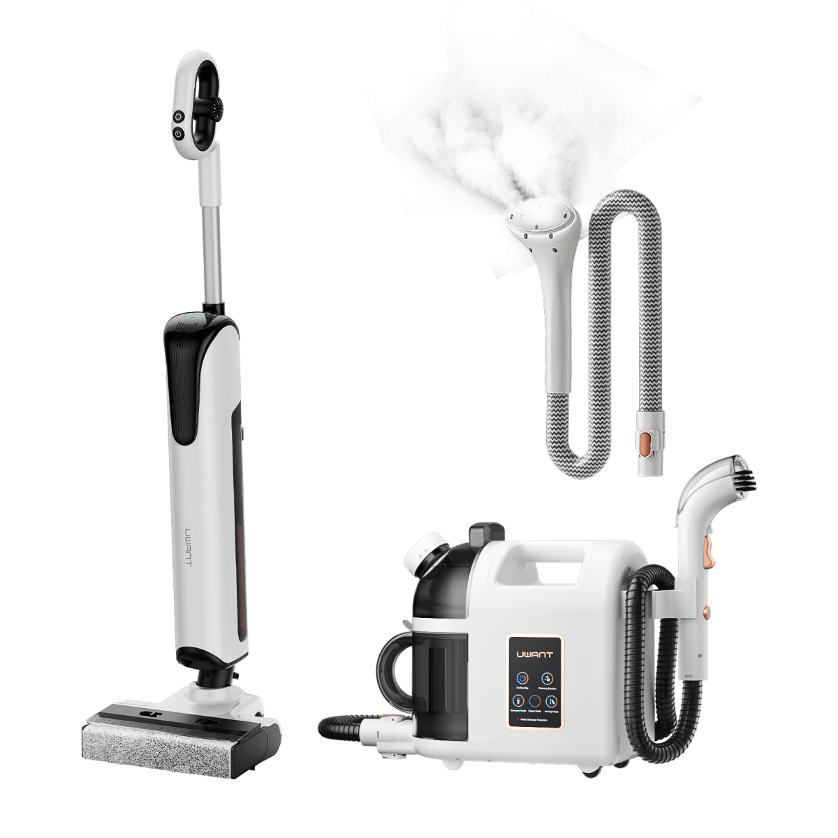 UWANT EUCombo - D700 Wet And Dry Vacuum Cleaner x B200 Steam Cleaner with Steamer