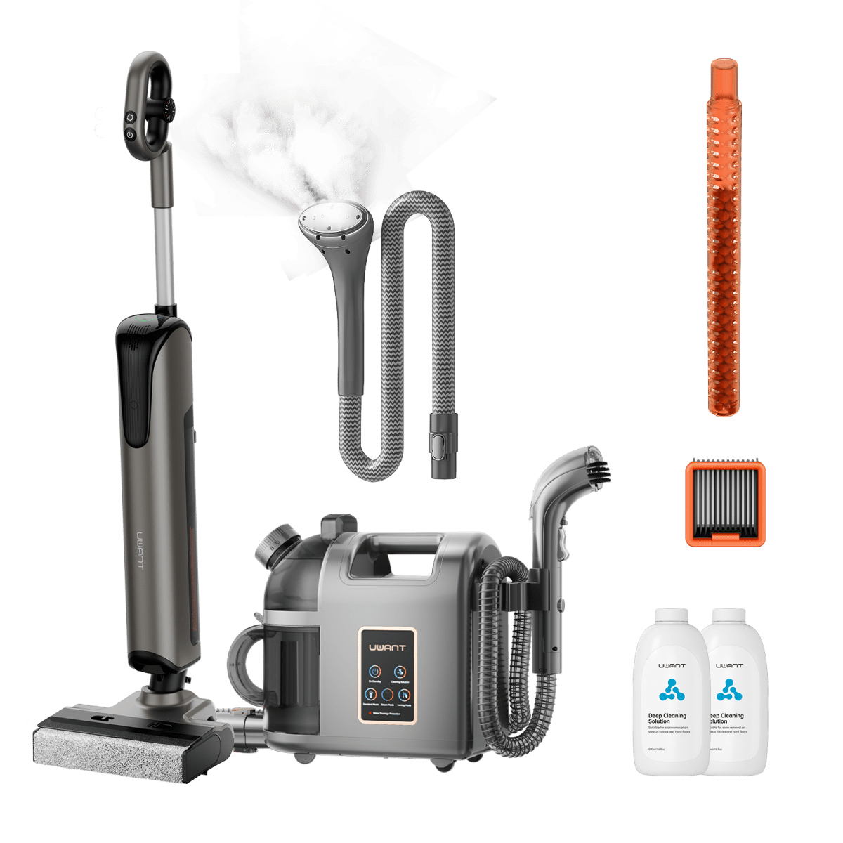 UWANT EUCombo - D700 Wet And Dry Vacuum Cleaner x B200 Steam Cleaner with Steamer