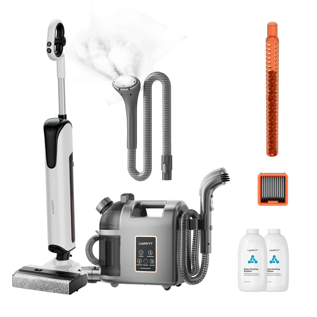 UWANT EUCombo - D700 Wet And Dry Vacuum Cleaner x B200 Steam Cleaner with Steamer