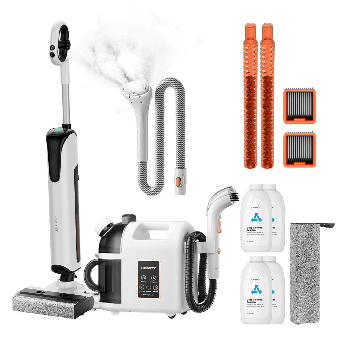 UWANT EUCombo - D700 Wet And Dry Vacuum Cleaner x B200 Steam Cleaner with Steamer