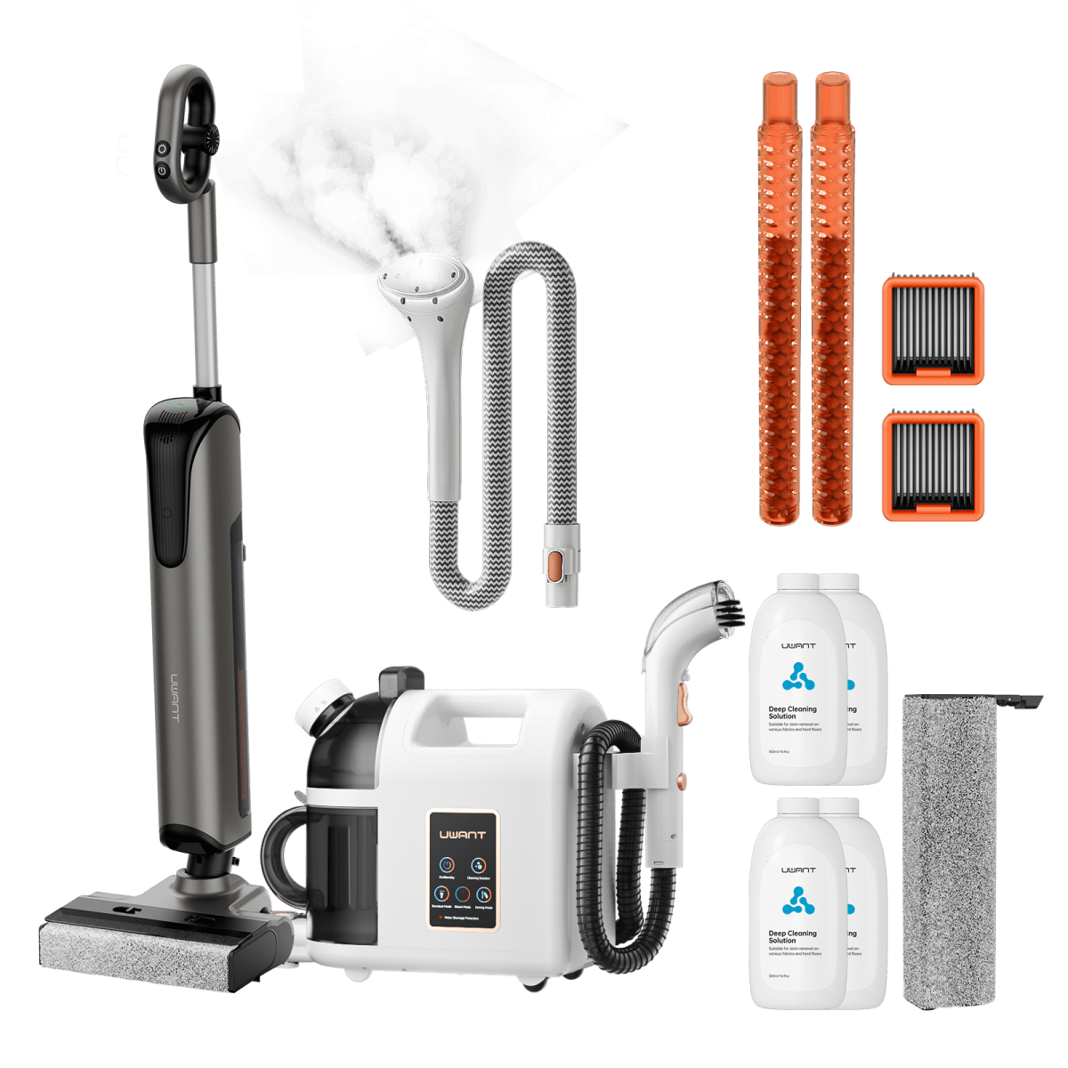 UWANT EUCombo - D700 Wet And Dry Vacuum Cleaner x B200 Steam Cleaner with Steamer