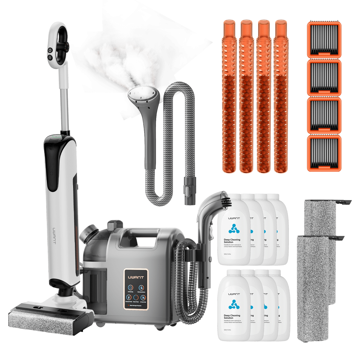 UWANT EUCombo - D700 Wet And Dry Vacuum Cleaner x B200 Steam Cleaner with Steamer