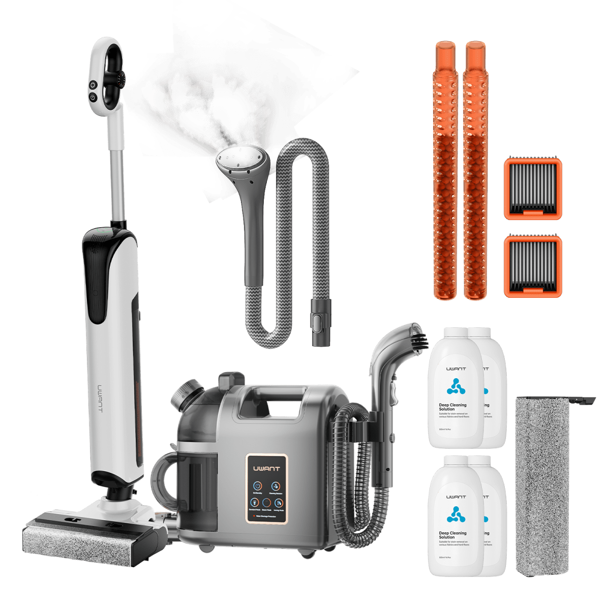 UWANT EUCombo - D700 Wet And Dry Vacuum Cleaner x B200 Steam Cleaner with Steamer