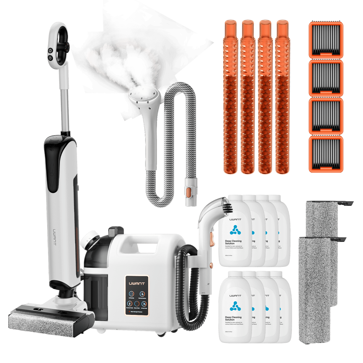 UWANT EUCombo - D700 Wet And Dry Vacuum Cleaner x B200 Steam Cleaner with Steamer