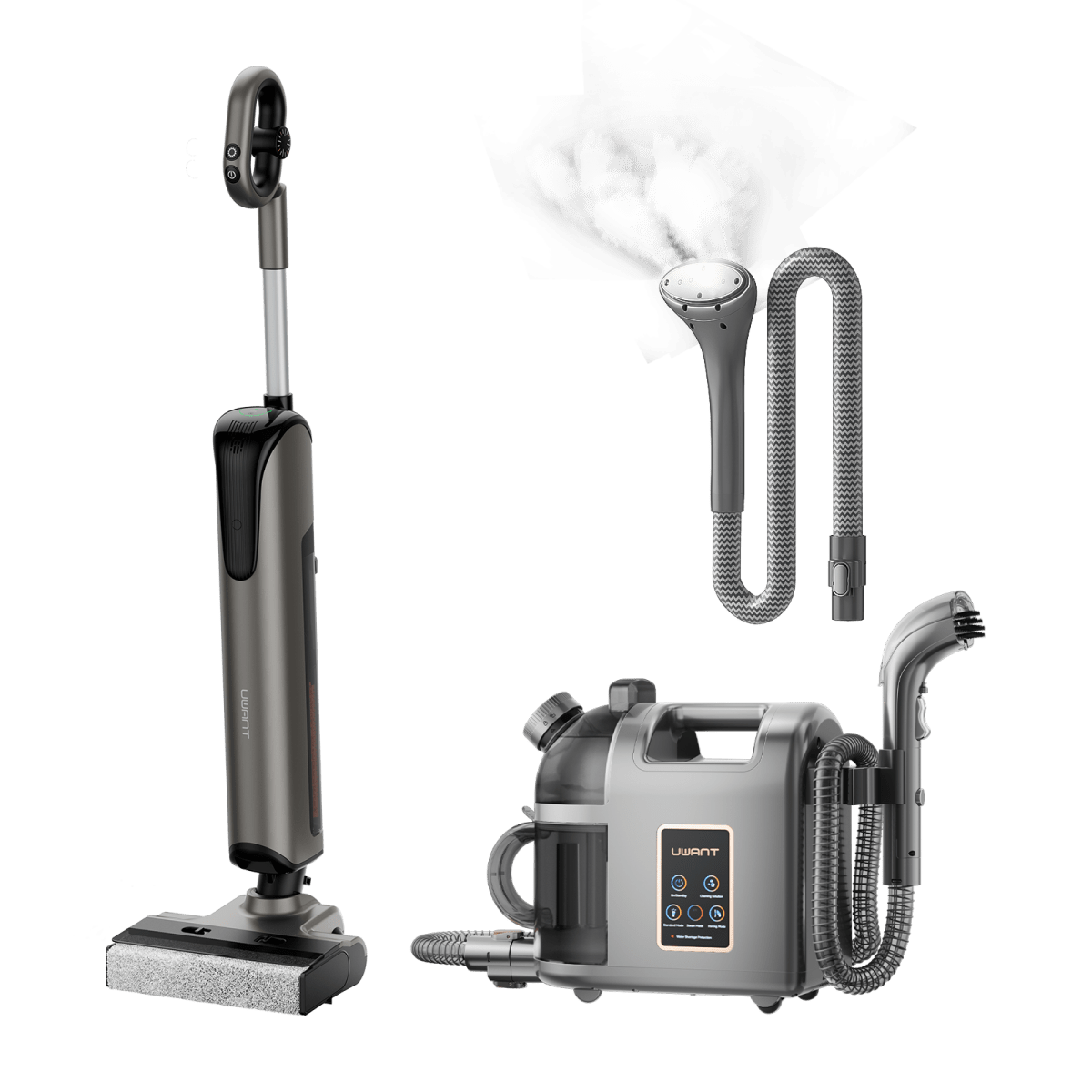 UWANT EUCombo - D700 Wet And Dry Vacuum Cleaner x B200 Steam Cleaner with Steamer